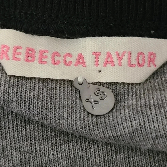 Rebecca Taylor Black & Gray Lace Detail Sweater XS - Picture 6 of 8
